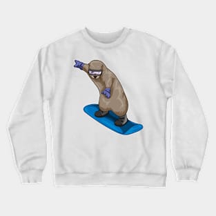 Otter Snowboard Winter sports Crewneck Sweatshirt